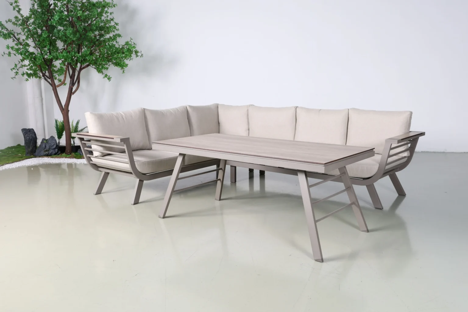 Lauko baldai, lauko baldų komplektai, kampines sofos, lauko sofos